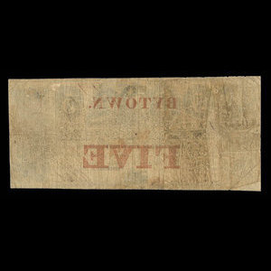 Canada, Banque de Montréal, 5 dollars : 1 mai 1849