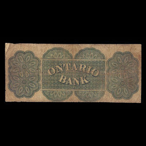 Canada, Ontario Bank, 2 dollars : 15 août 1861