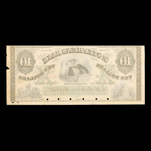 Canada, St. Stephen's Bank, 10 dollars : 1 juillet 1860