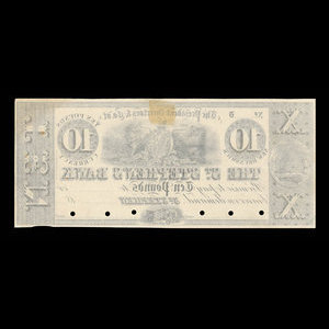 Canada, St. Stephen's Bank, 10 livres(anglaise) : 1837