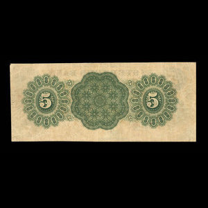 Canada, St. Stephen's Bank, 5 dollars : 1 mai 1863