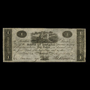 Canada, Bank of Canada, 1 dollar : 1 août 1818