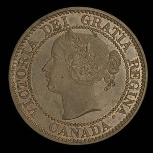 Canada, Victoria, 1 cent : 1858