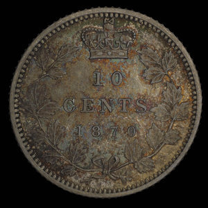 Canada, Victoria, 10 cents : 1870