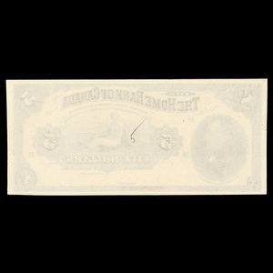 Canada, Home Bank of Canada, 5 dollars : 2 mars 1914