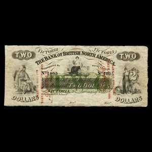 Canada, Bank of British North America, 2 dollars : 2 janvier 1860