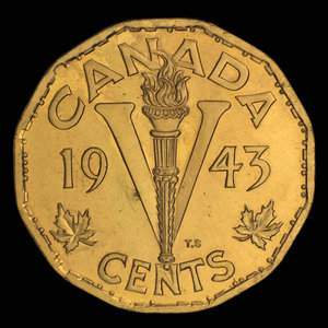 Canada, Georges VI, 5 cents : 1943