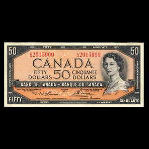 Canada, Banque du Canada, 50 dollars : 1954