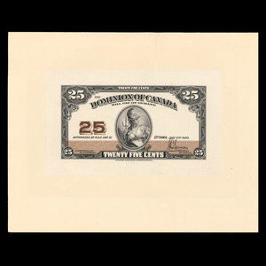 Canada, Dominion du Canada, 25 cents : 2 juin 1923