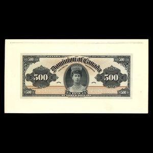 Canada, Dominion du Canada, 500 dollars : 3 janvier 1911