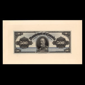 Canada, Dominion du Canada, 500 dollars : 2 janvier 1925