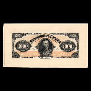 Canada, Dominion du Canada, 1,000 dollars : 3 janvier 1911