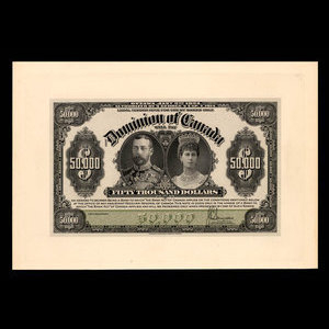 Canada, Dominion du Canada, 50,000 dollars : 2 janvier 1924