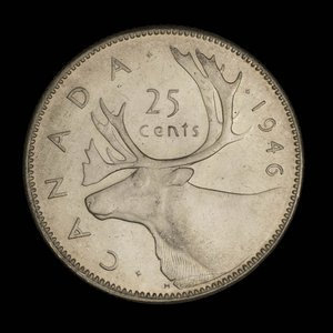 Canada, Georges VI, 25 cents : 1946