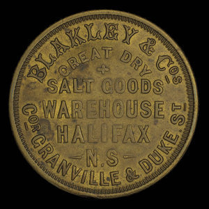 Canada, Blackley et Cie., aucune dénomination : 1882