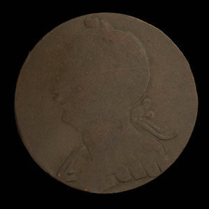 Canada, inconnu, 1/2 penny : 1838