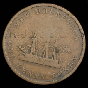 Canada, Province du Nouveau-Brunswick, 1 penny : 1843