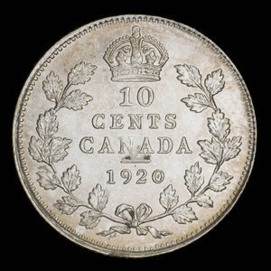 Canada, Georges V, 10 cents : 1920