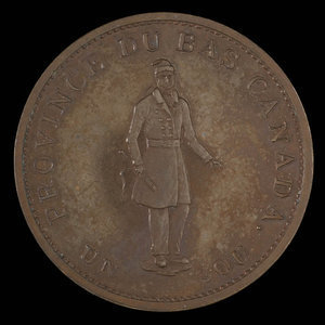 Canada, Banque de Montréal, 1/2 penny : 1837