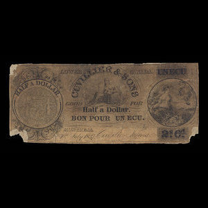 Canada, Cuvillier & Fils, 2 shillings, 6 pence : 10 juillet 1837