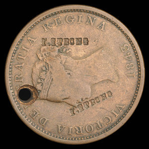 Canada, Province du Nouveau-Brunswick, 1 penny : 1843