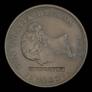 Canada, Province du Nouveau-Brunswick, 1 penny : 1854