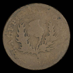 Canada, Province de la Nouvelle-Écosse, 1/2 penny : 1832