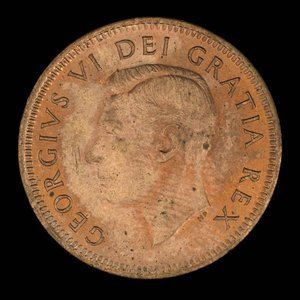 Canada, Georges VI, 1 cent : 1952