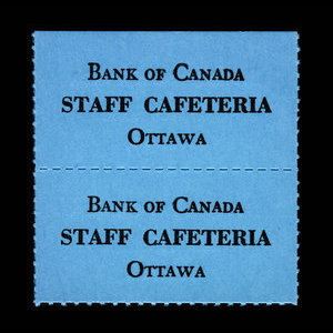 Canada, Banque du Canada, 1 repas : 1979