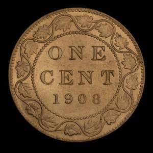 Canada, Édouard VII, 1 cent : 1908