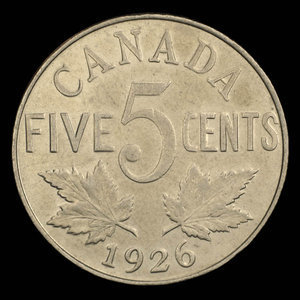 Canada, Georges V, 5 cents : 1926