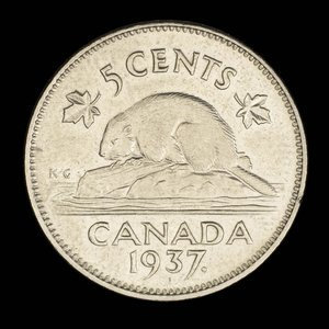 Canada, Georges VI, 5 cents : 1937