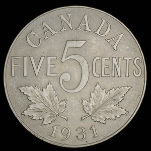 Canada, Georges V, 5 cents : 1931