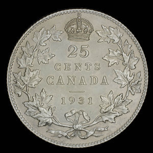 Canada, Georges V, 25 cents : 1931