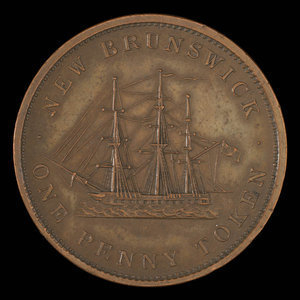 Canada, Province du Nouveau-Brunswick, 1 penny : 1843