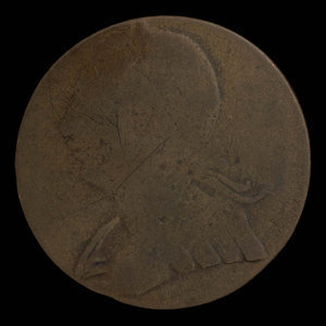 Canada, inconnu, 1/2 penny : 1838