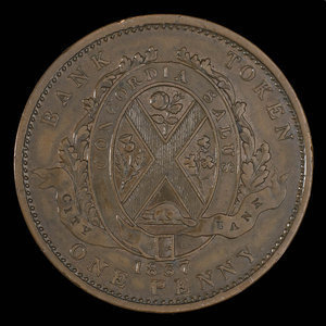 Canada, Banque de Montréal, 1/2 penny : 1838