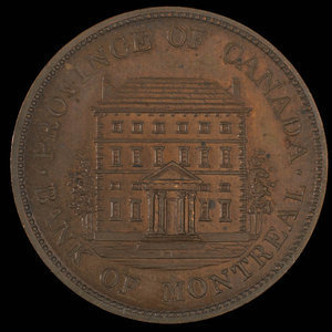 Canada, Banque de Montréal, 1/2 penny : 1842