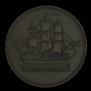 Canada, inconnu, 1/2 penny : 1835