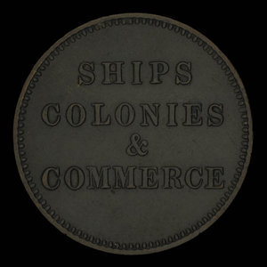 Canada, inconnu, 1/2 penny : 1835