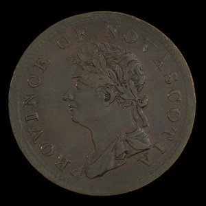 Canada, Province de la Nouvelle-Écosse, 1/2 penny : 1823