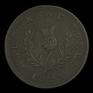 Canada, Province de la Nouvelle-Écosse, 1/2 penny : 1823