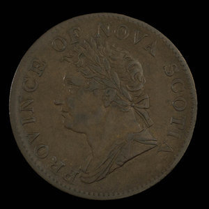 Canada, Province de la Nouvelle-Écosse, 1/2 penny : 1832