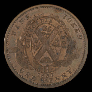 Canada, Banque du Peuple (People's Bank), 1 penny : 1837