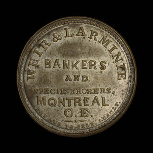 Canada, Weir & Larminie, aucune dénomination : 1863