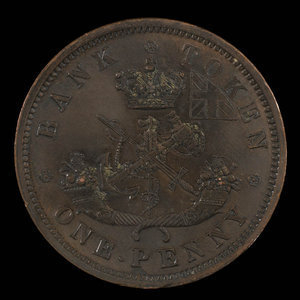 Canada, Bank of Upper Canada (York), 1 penny : 1854