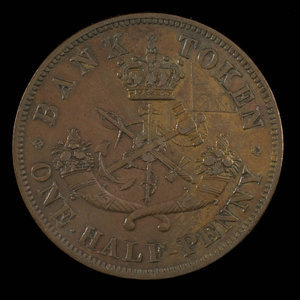 Canada, Bank of Upper Canada (York), 1/2 penny : 1852