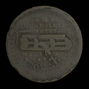 Canada, inconnu, 1/2 penny : 1838