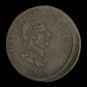 Canada, inconnu, 1/2 penny : 1815