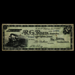 Canada, R.G. Reid, 2 dollars : 2 janvier 1894